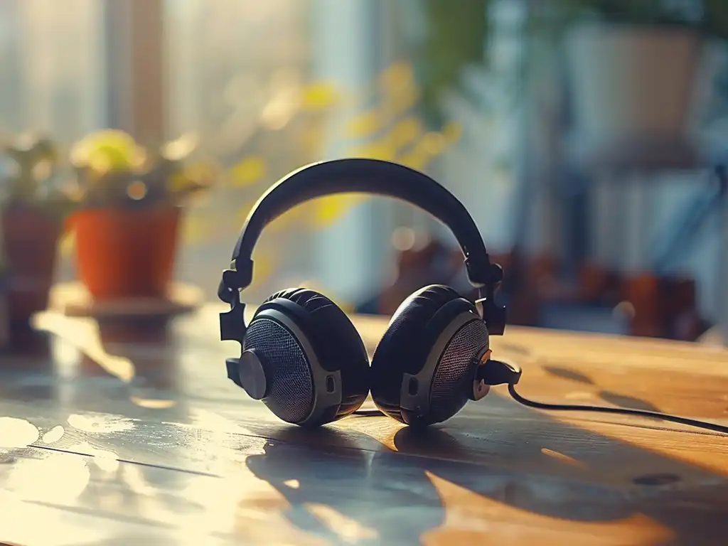 Casque audio évoquant la composition d’une chanson de mariage sur mesure